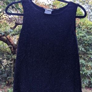Vintage Black Sparkling M Collection Top Size Large L